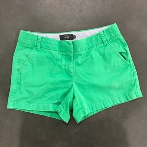 J Crew green chino shorts size 8
